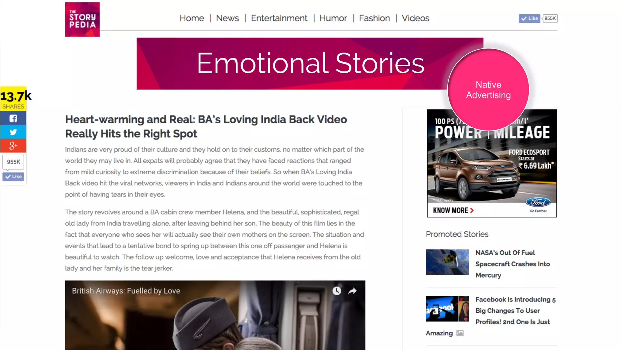 Emotional Stories
Native
Advertising
 