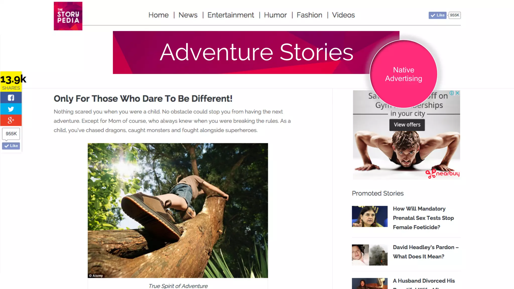 Adventure Stories
Native
Advertising
 