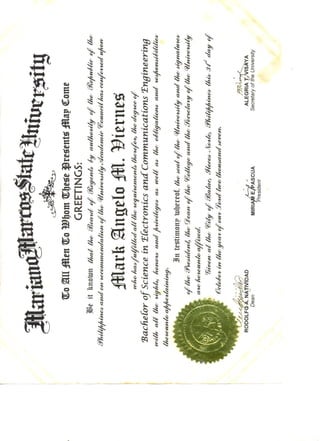 MMSU BSECE Diploma