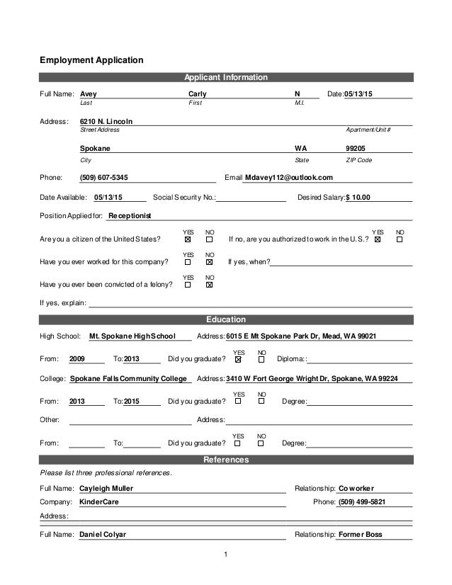 employment application 1 638 jpg cb 1431539032 employment application form michigan