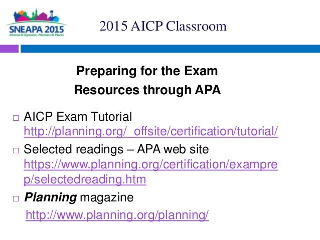 AICP Prüfungsvorbereitung