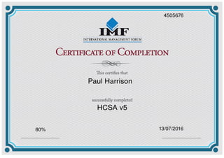 Hikvision HSCA5 Certificate