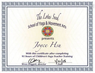 Lotus Seed Certificate