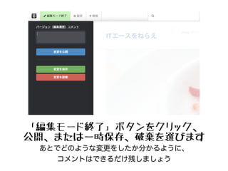 編集を保存しましょう
 