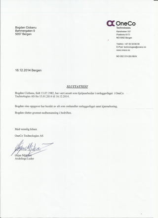 attest OneCo | PDF