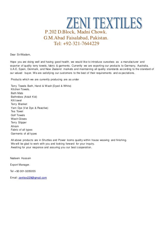 letter for overseas buyers dear buyer letter