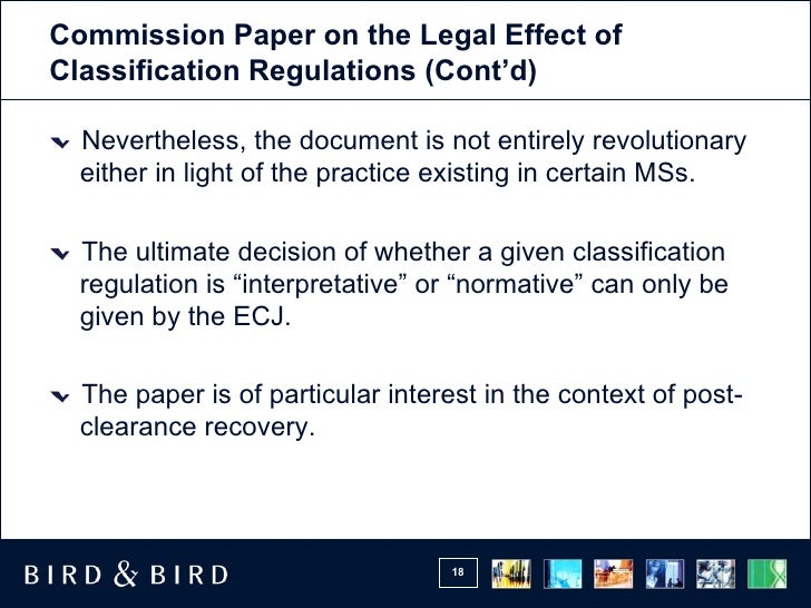 Customs Classification