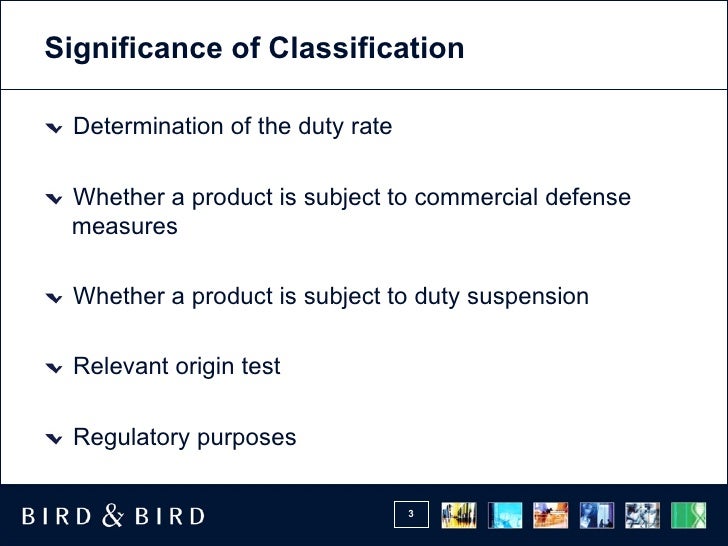 Customs Classification