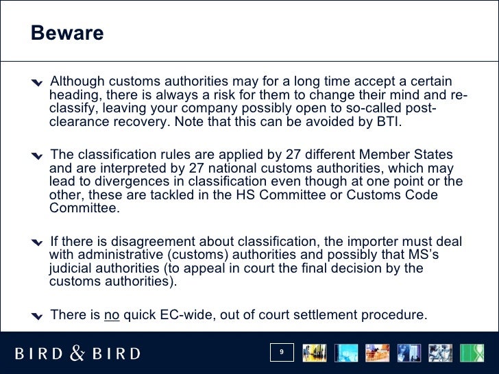 Customs Classification