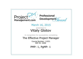 The Effective Project Manager