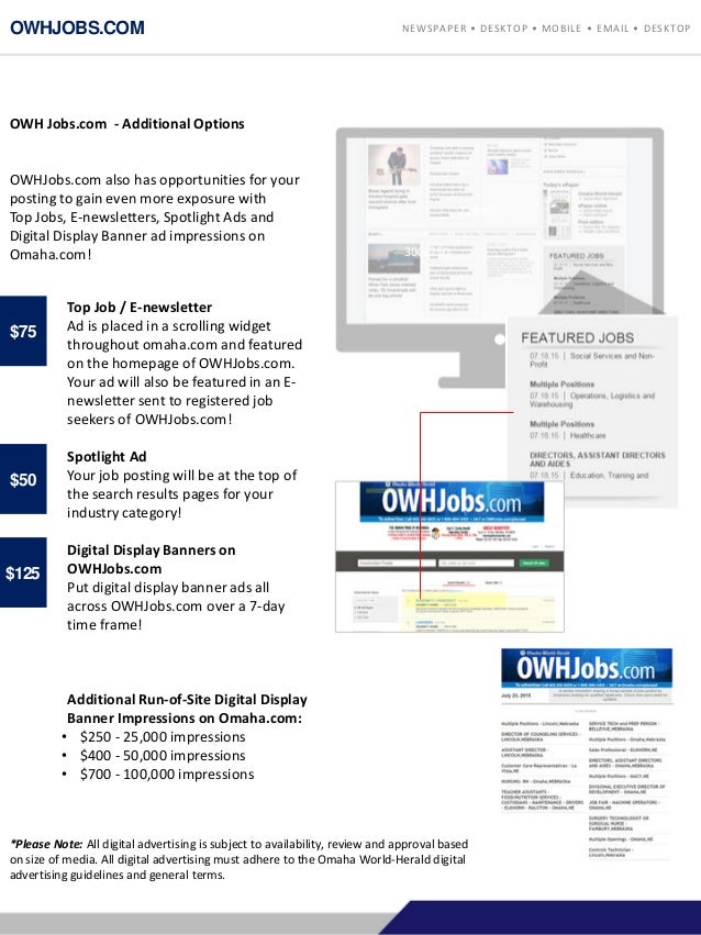 2015 2016 Owh Digital Advertising Rate Card
