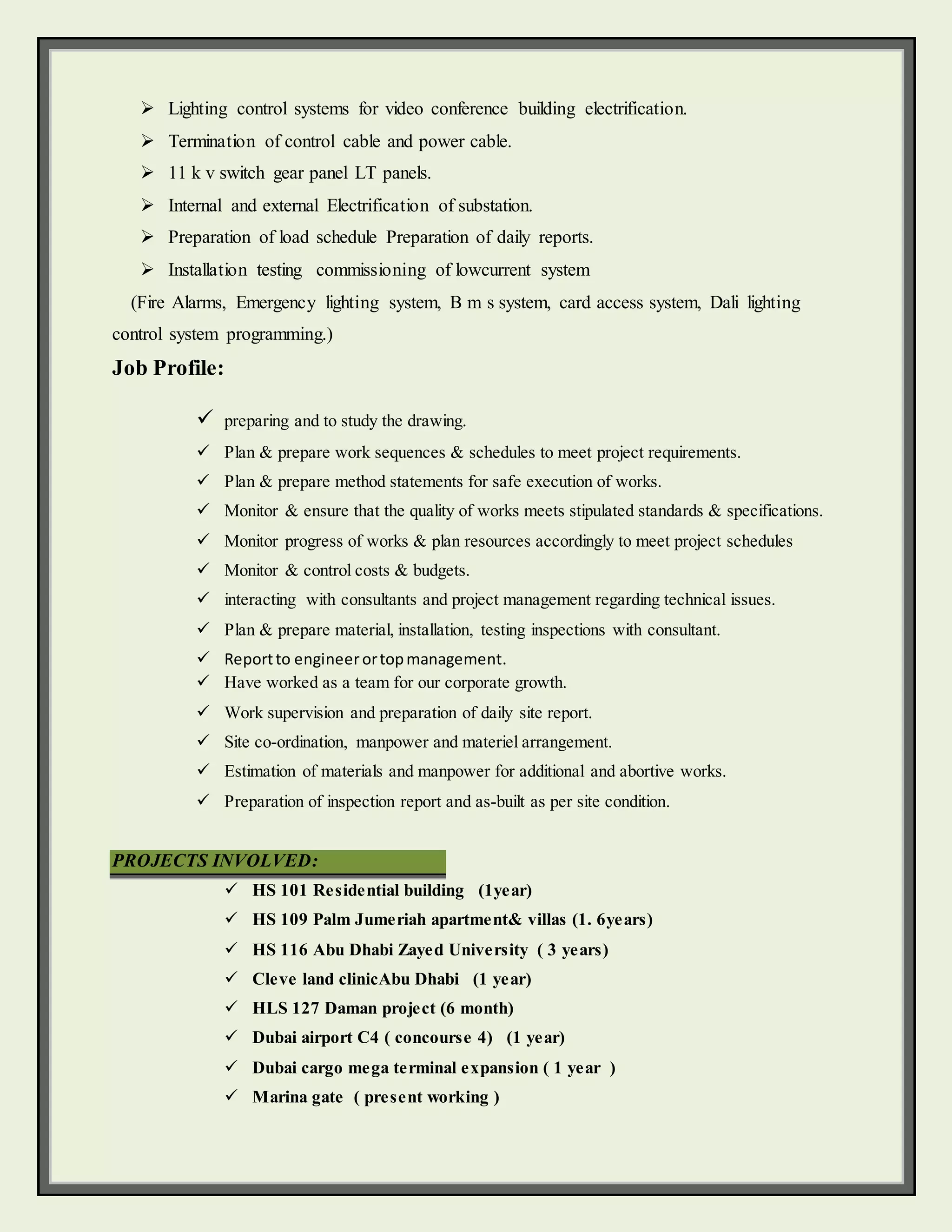 Electrical engineer | DOCX