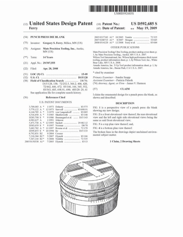 united states patent d592685 easyview united states patent