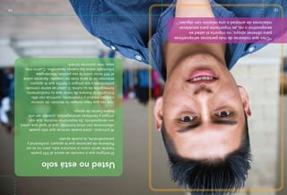 1819
“Creoquerodearsedemáspersonasseropositivas
paraobtenerapoyo,noimportasiustedes
seropositivoono,esimportanteparaestablecer
relacionesdeamistadounarelaciónconalguien.”
ElestigmaqueamenudoseasociaelVIHpuede
hacerlesentircomosiestuvierasolo,peronoesasí.
Rodearsedepersonasqueleapoyen,profesionaly
personalmente,lepuedeayudar.
Alprincipio,ustedpuedesentirsequesólopuede
relacionarseconotroshombres,quealigualqueusted,
sonseropositivos.Esimportanterecordarquesus
amigosyfamiliaresseronegativos,puedenseruna
buenafuentedeapoyo.
Unavezquehayatomadoladecisióndeobtener
cuidadomédicoytratamiento,continúeconello.
Encuentrelamaneradehacerquesumedicamento
formepartedesurutina.Siustedsesientecómodo
pidiéndolesasusamigosofamiliaqueleapoyen,
entoncesnoleseríatodotanpesado.Aprendasobre
elVIHtantocomoleseaposible.Manténgase
informadosobrelosnuevosdesarrollos.Cuantomás
sepa,másopcionestendrá.
Ustednoestásolo
 