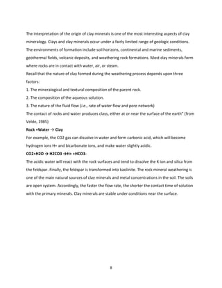 ORIGIN OF CLAY AND CASE STUDY.. | PDF