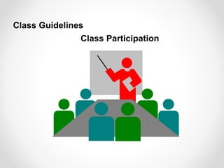 Class Participation
Class Guidelines
 