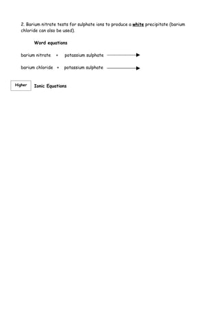 C5h Ionic Equations (Precipitation Reactions) | DOC
