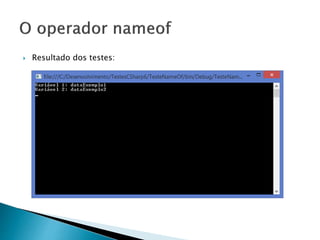  Resultado dos testes:
 