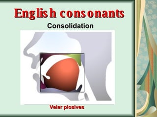 English consonants Consolidation Velar plosives 