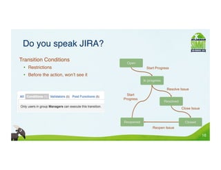 Mastering JIRA Workflow - Atlassian Summit 2010