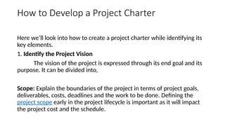 Project Charter Vision Statement Comprehensive Guide to Creating Effective Project Charters for ...