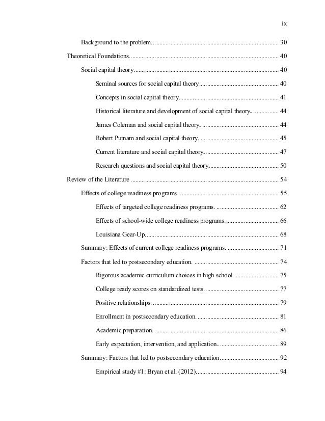 Empirical chapter dissertation