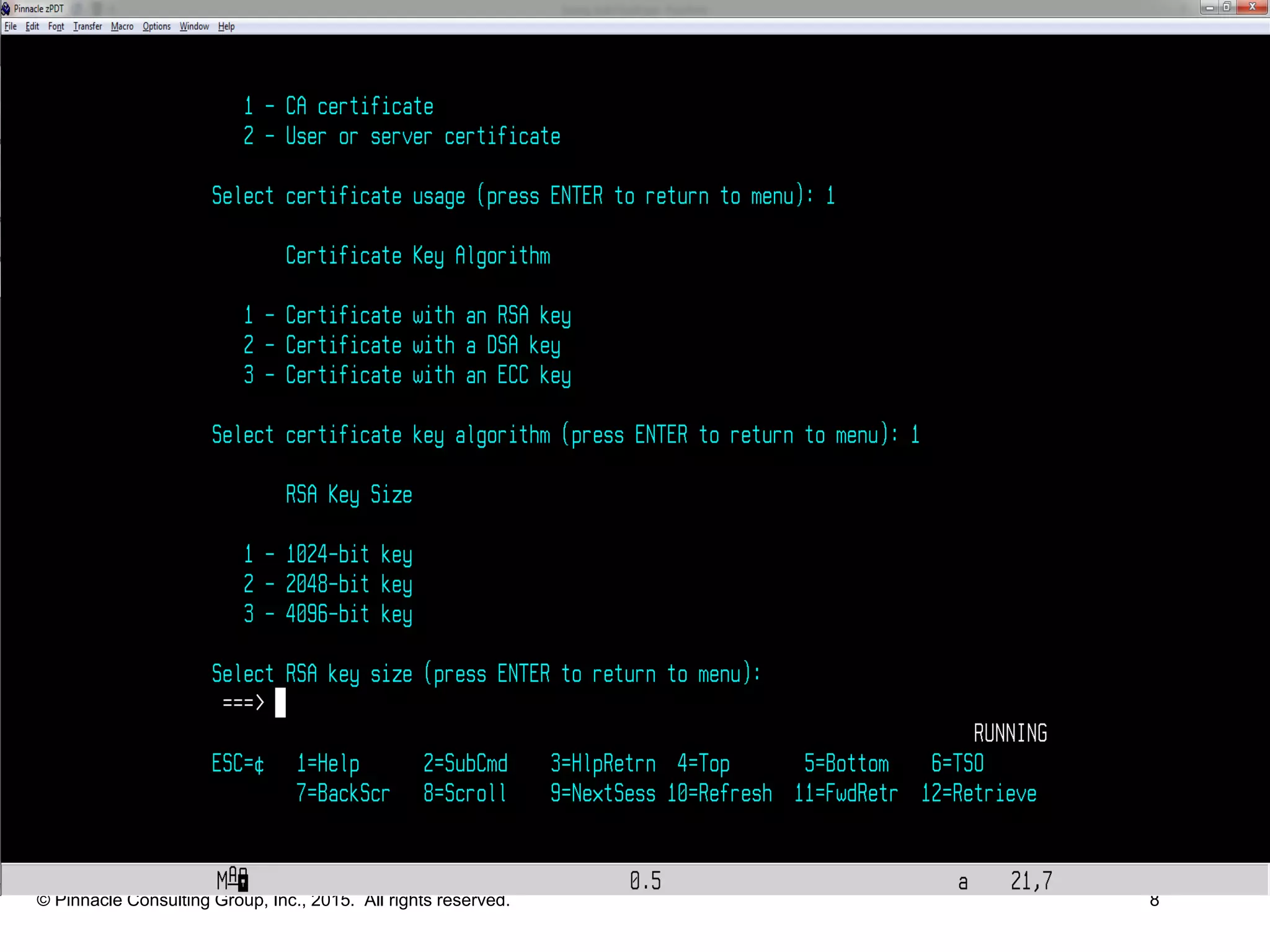 SSL for TN3270
© Pinnacle Consulting Group, Inc., 2015. All rights reserved. 8
 