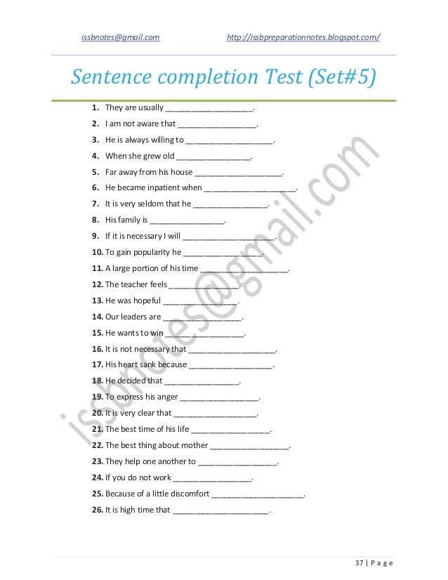 incomplete sentences psychological test pdf