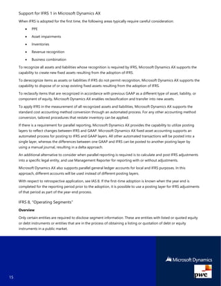 Microsoft Dynamics AX 2012 R3 Support for IFRS | PDF