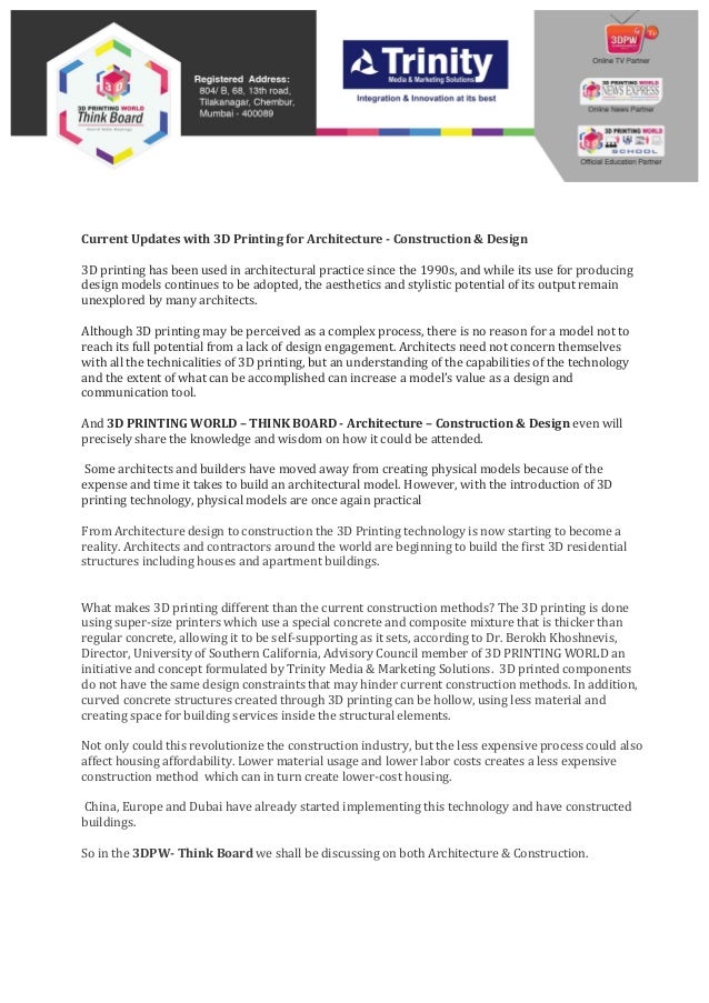 Architecture Design And Construction new - 3d printing world think board - architecture -construction des… Architecture Design And Construction new - 3d printing world think board - architecture -construction des…