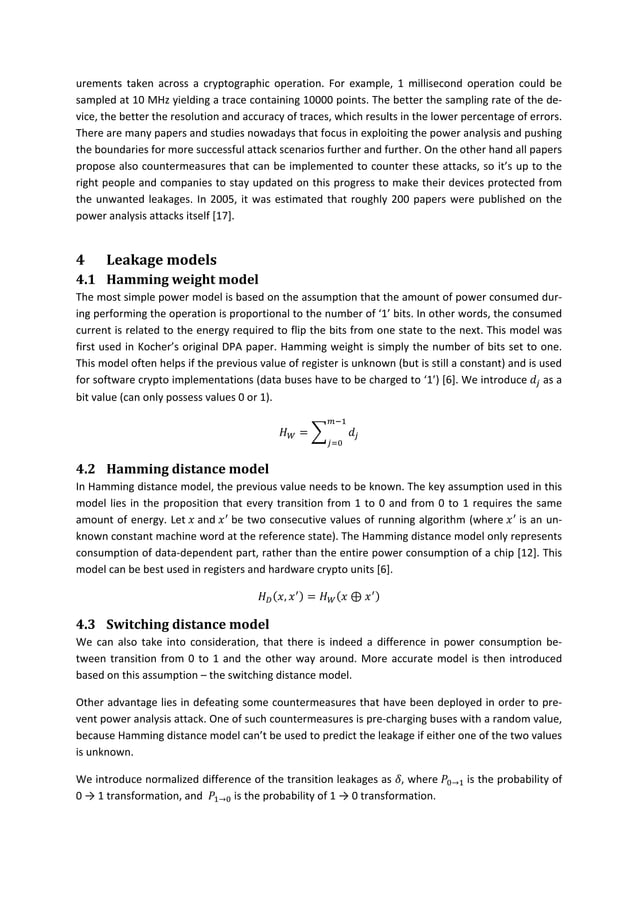Models and approaches for Differential Power Analysis | PDF