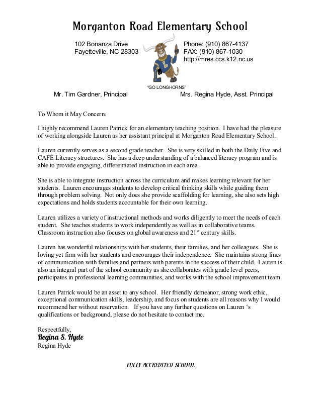patrick letter of recommendation 2 letter of recommendation for assistant principal