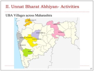 II. Unnat Bharat Abhiyan- Activities
UBA Villages across Maharashtra
17
 