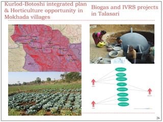 Kurlod-Botoshi integrated plan
& Horticulture opportunity in
Mokhada villages
Biogas and IVRS projects
in Talasari
26
 