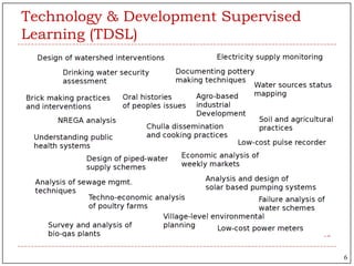 Technology & Development Supervised
Learning (TDSL)
6
 