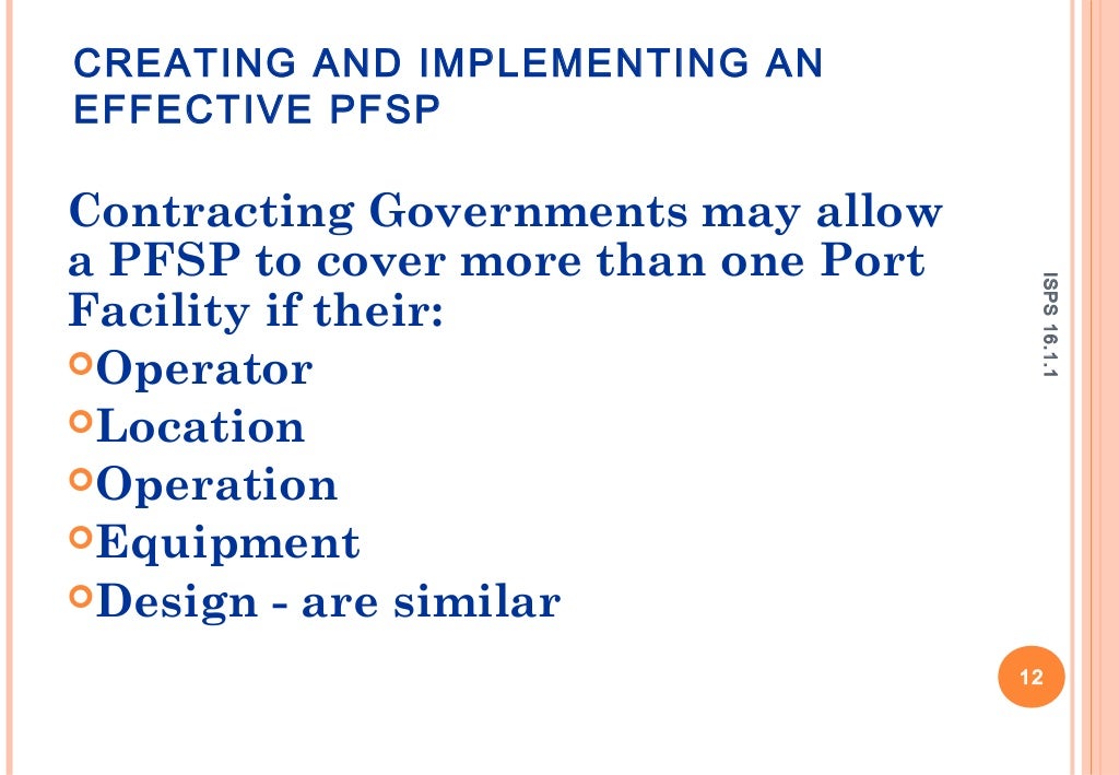 Creating and Implementing an Effective Port Facility Security Plan