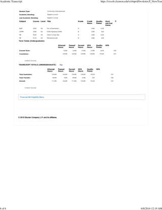 Academic Transcript | PDF