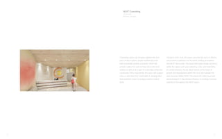 1 2
NEXT Coworking
Corporate
Atlanta, Georgia
Coworking spaces are bringing together the best
parts of places where people traditionally work
with remarkably positive outcomes. NEXT will
provide a place for users to have job control and
options as well as be a part of a naturally connected
community. More importantly, this space will support
users so that they feel comfortable in bringing their
best authentic selves to produce passion-fueled
work.
Georgia’s iconic fruit, the peach, grounds the space in Atlanta
and provides inspiration for the warm, inviting atmosphere
that NEXT will sustain. The peach will inspire design decisions
within the space such space planning, color, and materiality.
Its central element, the pit, which serves as the heart of
growth and development within the fruit, will maintain the
same purpose within NEXT. The peach pit’s vivid visual and
physical texture is the primary influence in creating a sensory
experience throughout the NEXT space.
Entry Perspective
 