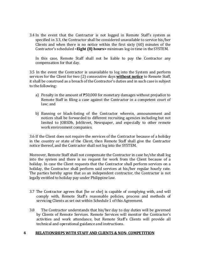 Independent Contractor Agreement Full Time Independent Contractor Agreement Full Time