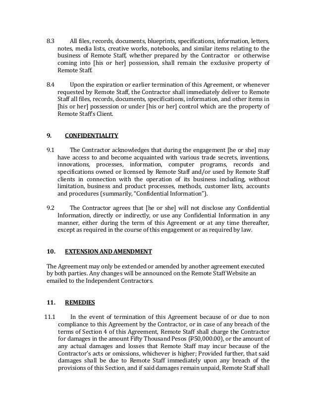 termination of independent contractor agreement letter