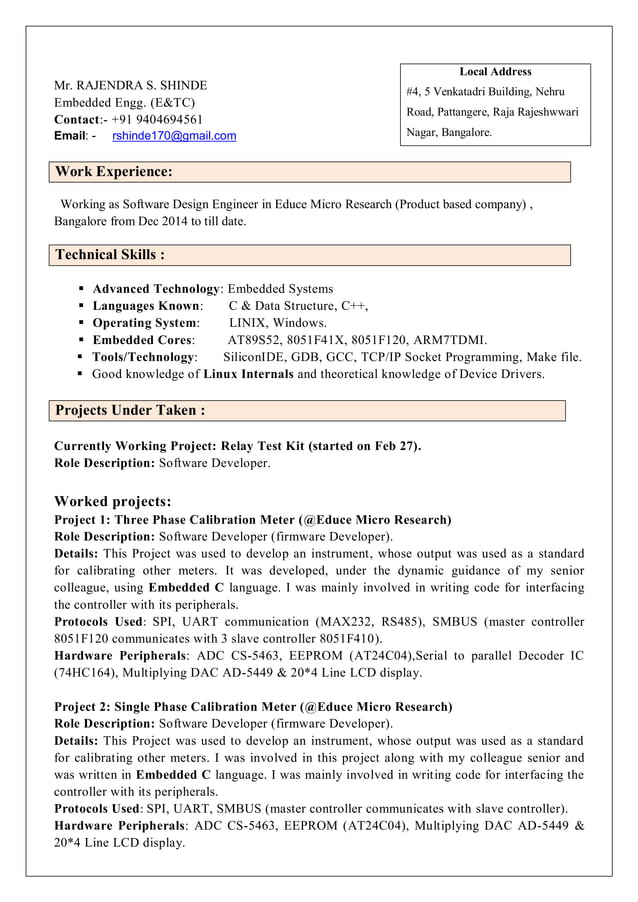 Rajendra Cv | PDF