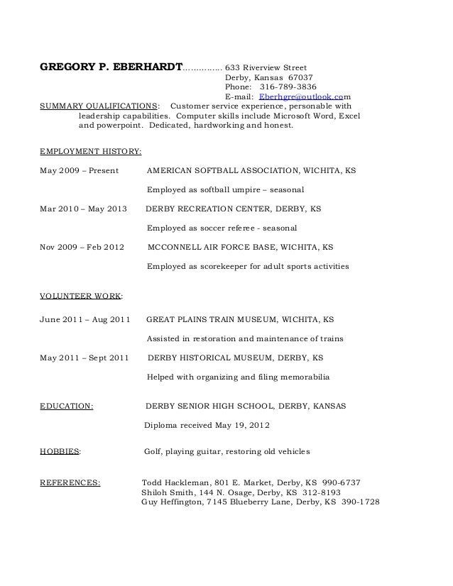 gregory s resume