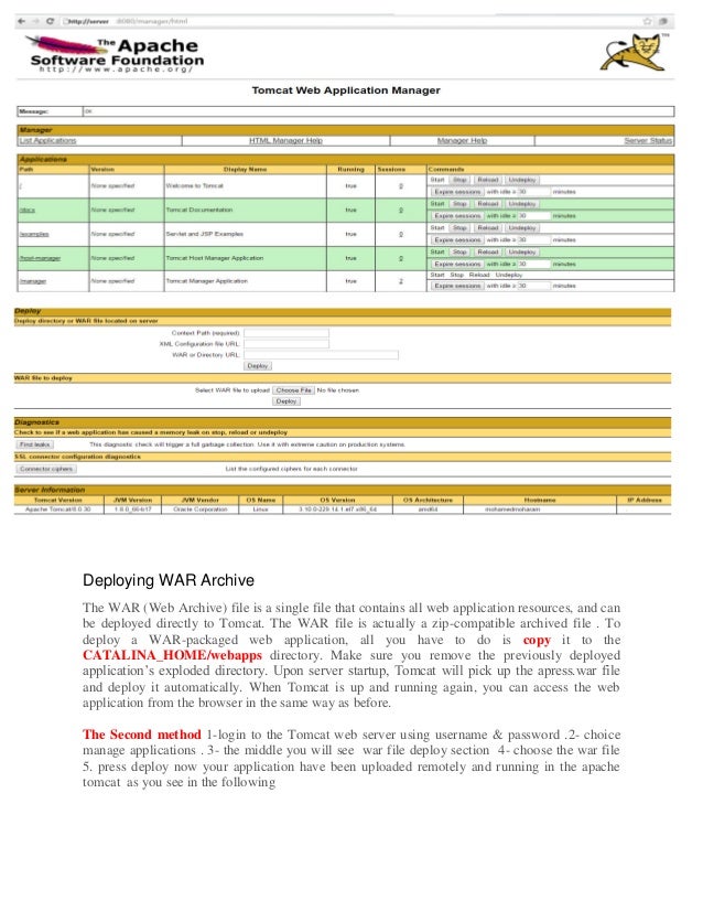 using apache tomcat 8 using apache tomcat 8