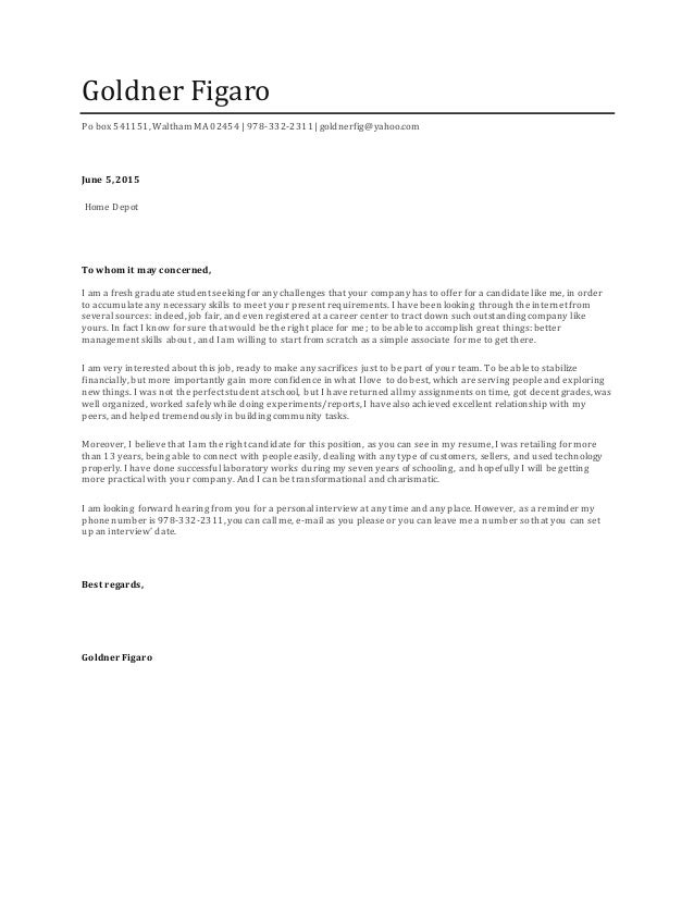 how to type a cover letter for a job