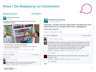 Share ! Die Bedeutung von Contribution
#mitdiskutieren #mitreden
14
 