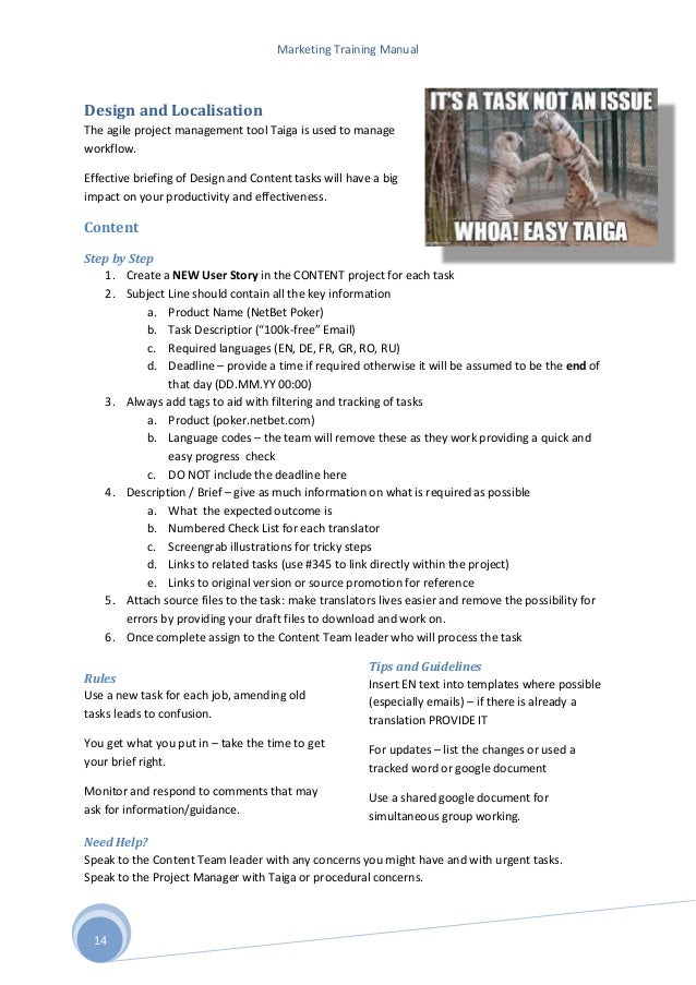 Marketing Training Manual