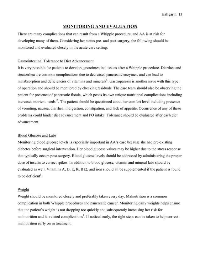 Clinical Nutrition Case Study