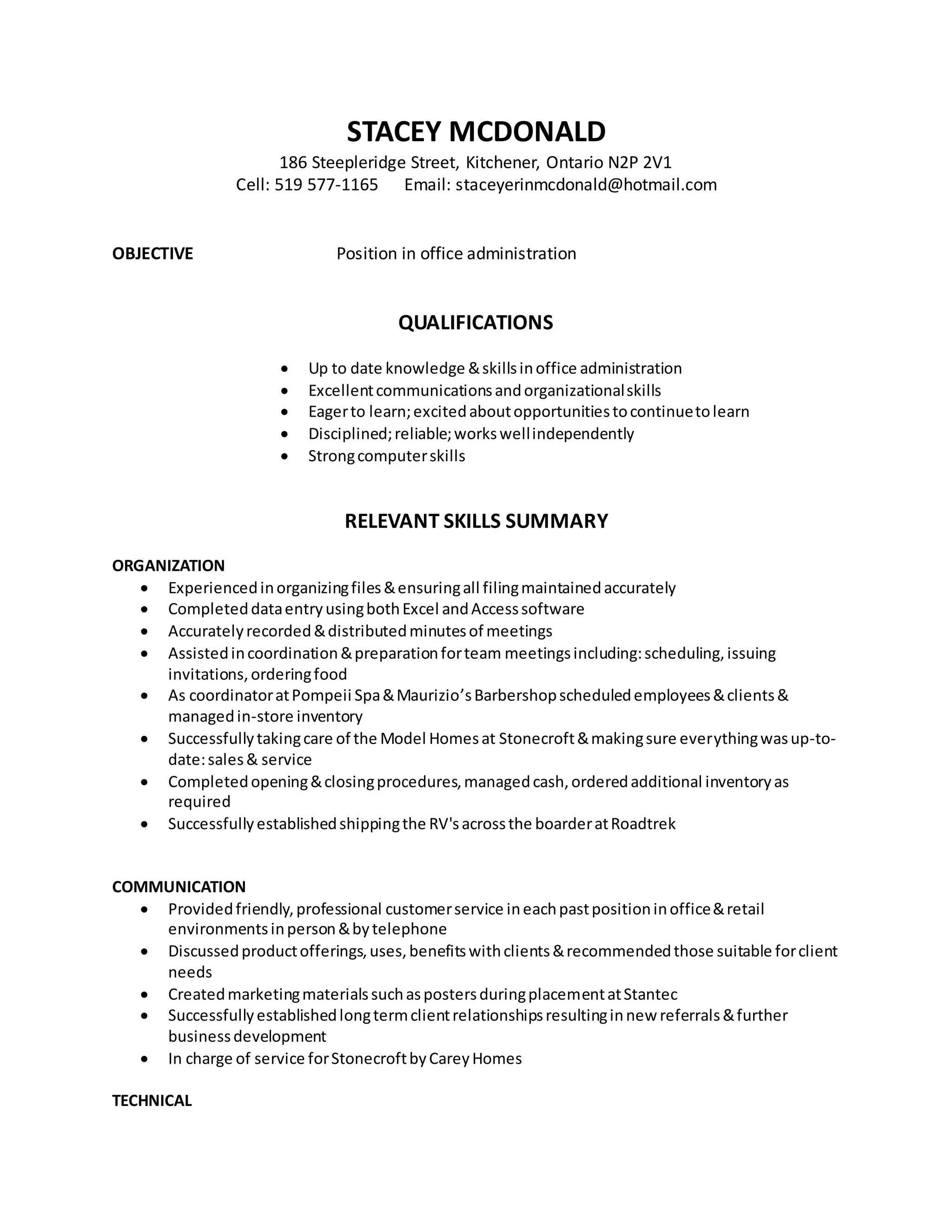 STACEY MCDONALD RESUME PDF - STACEY MCDONALD RESUME 1 2048 