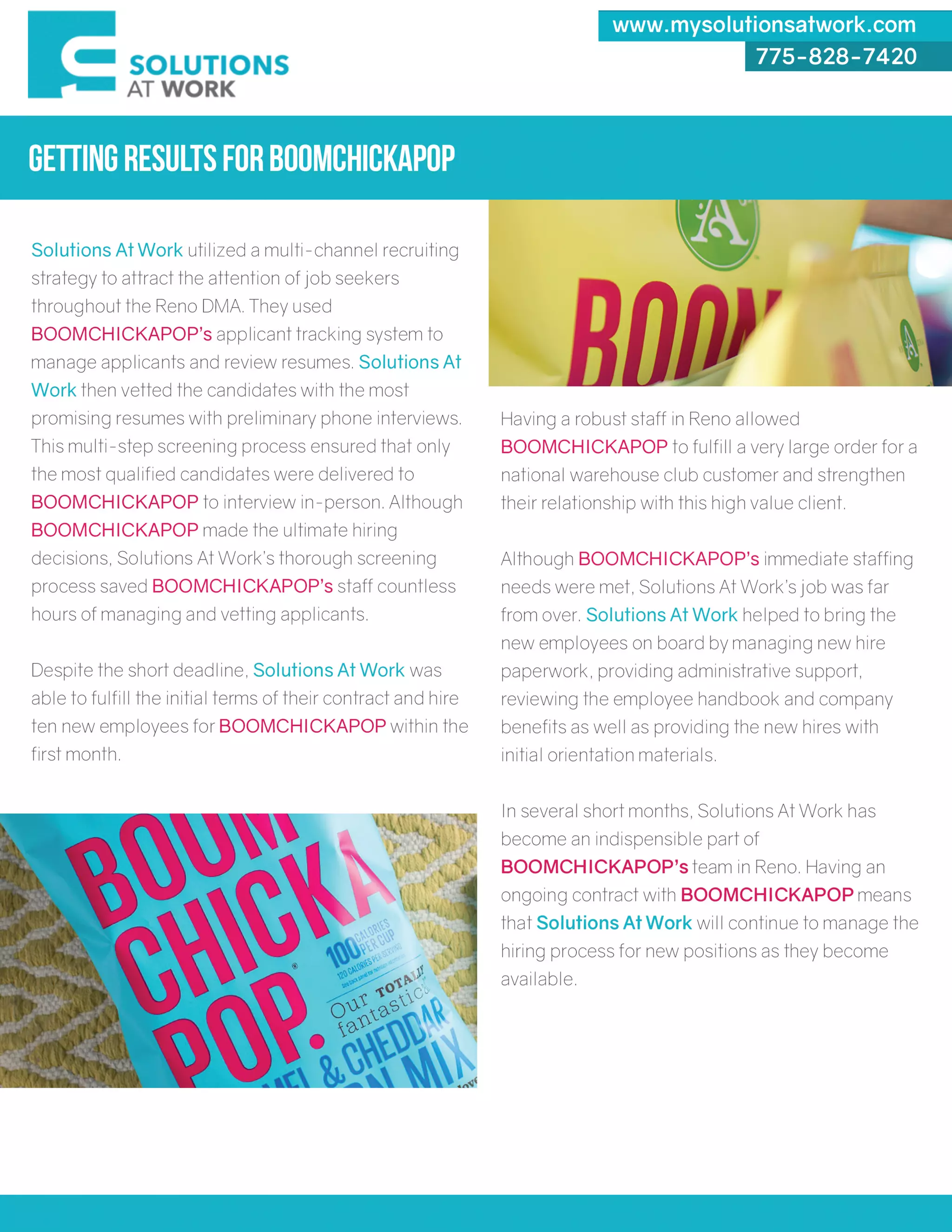 Boom Chicka Pop Case Study