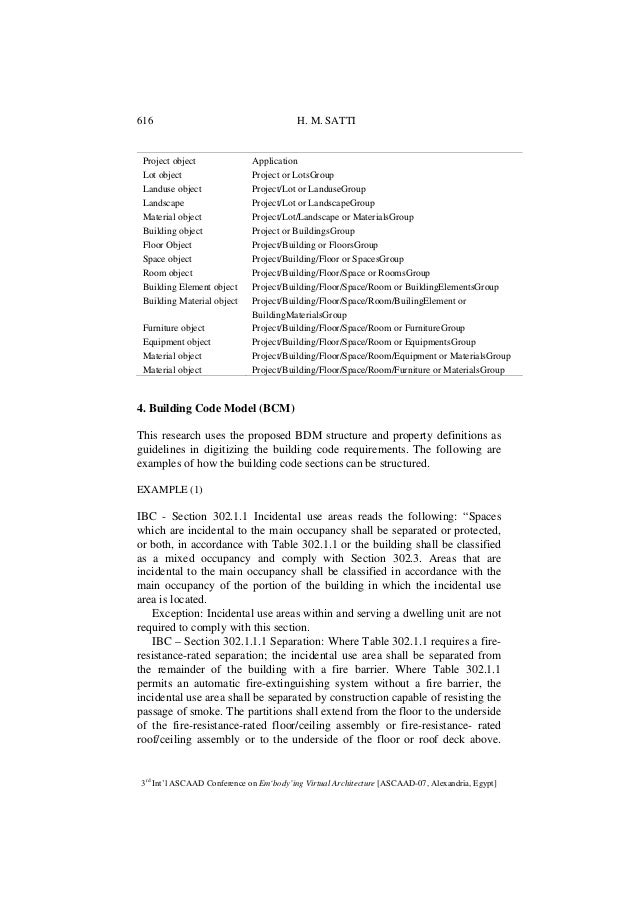 Automation Of Building Code Analysis 3rd ASCAAD Conference Egypt